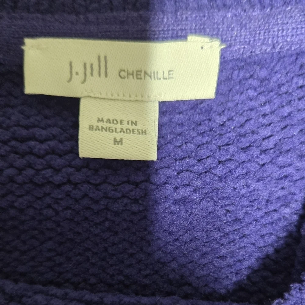 JJill Purple Chenille Sweater Soft Size Medium - Picture 4 of 5